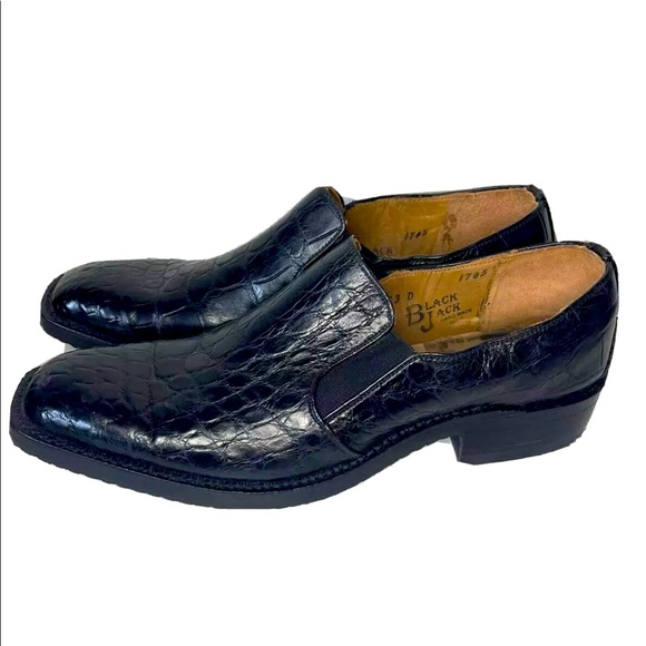 Black Jack Other - Black Jack American Alligator Handmade Black Western Cowboy Low Cut Boots Sz 13D